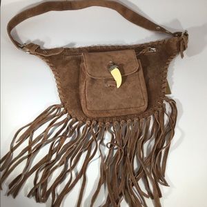 Raj Alexandra Fringe Suede Belt Bag